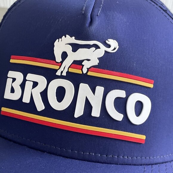 Rare Ford Bronco American Needle Rubber Logo Mesh Snapback Baseball Hat (F8) - Picture 2 of 8